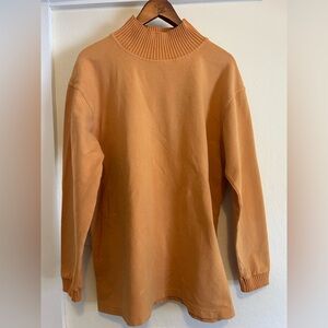 Vintage 90s L.L. Bean Ribbed Cotton Pullover Mockneck Sweater